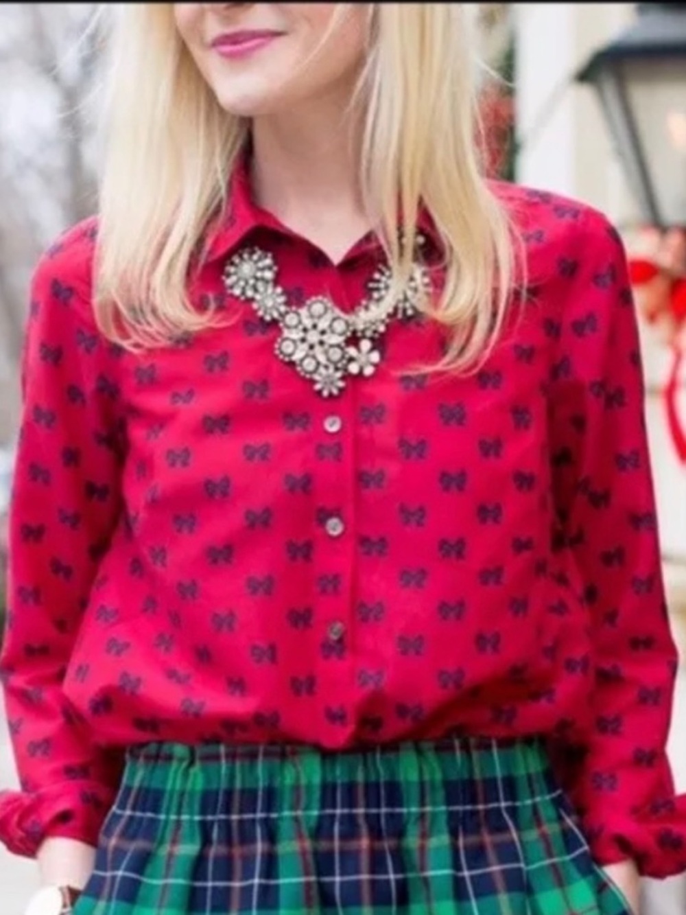 J.Crew Boy Popover in Bows size 10